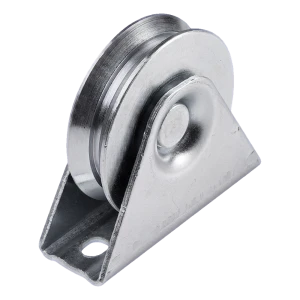 PSG gate running roller V 88 mm diameter with bracket – for rail sliding gate