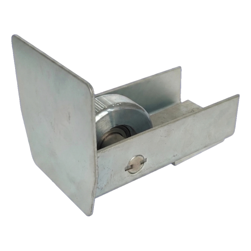 PSG guide roller 140 mm with end cap for self-supporting sliding gate 001-299 (1)