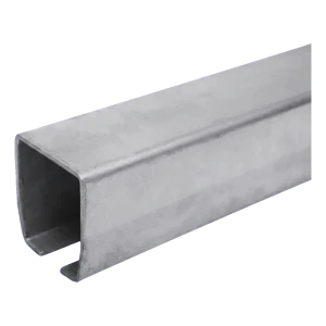 PSG running rail for sliding gate 100×90×5 mm black – steel C-channel 6 m