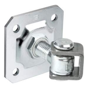Comunello – adjustable hinge for swing gates M20, mounting plate 100×100 mm