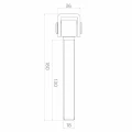 Adjustable long hinge for swing gates M18 galvanised steel 001-343 (5)