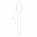 Adjustable steel hinge M20 for swing gates – galvanised, L150 mm 001-350 (4)