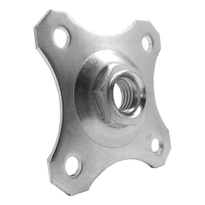 Decorative plate 80×80×3 mm for adjustable hinge M16 – galvanised