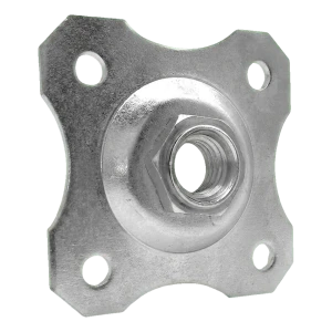 Decorative mounting plate 100x100 mm for adjustable hinge M20 – galvanised