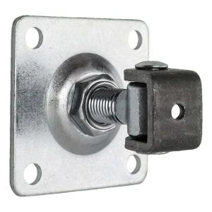 PSG adjustable gate hinge M18 with 80×80 mm galvanised plate