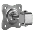 Adjustable gate hinge with decorative plate M16 80×80 mm galvanised steel 001-363 (1)