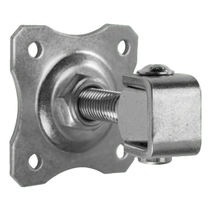 Adjustable gate hinge with decorative plate M16 80×80 mm galvanised steel