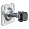 PSG adjustable gate hinge M20 with 100×100 mm plate galvanised – black eye 001-373 (1)
