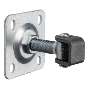PSG adjustable gate hinge M20 with 100×100 mm plate galvanised – black eye