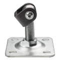 PSG adjustable gate hinge M20 with 100×100 mm plate galvanised – black eye 001-373 (2)