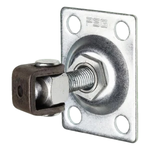 PSG adjustable gate hinge M12 with rectangular plate 75×55 mm
