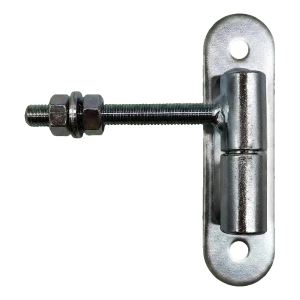 PSG adjustable roller hinge ø24 M12 with plate 150×40 mm and ball bearing – for gates and entrances