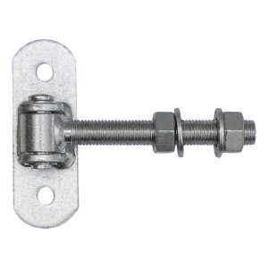 Adjustable gate hinge M16 with plate 115×40 mm – galvanised