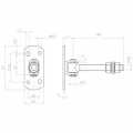 Adjustable gate hinge M16 with plate 115×50 mm – galvanised 001-415 (2)
