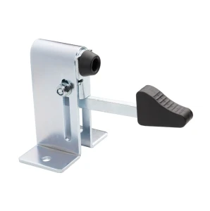 PSG adjustable gate stop for swing gates with lock – 50 mm catch, galvanised steel