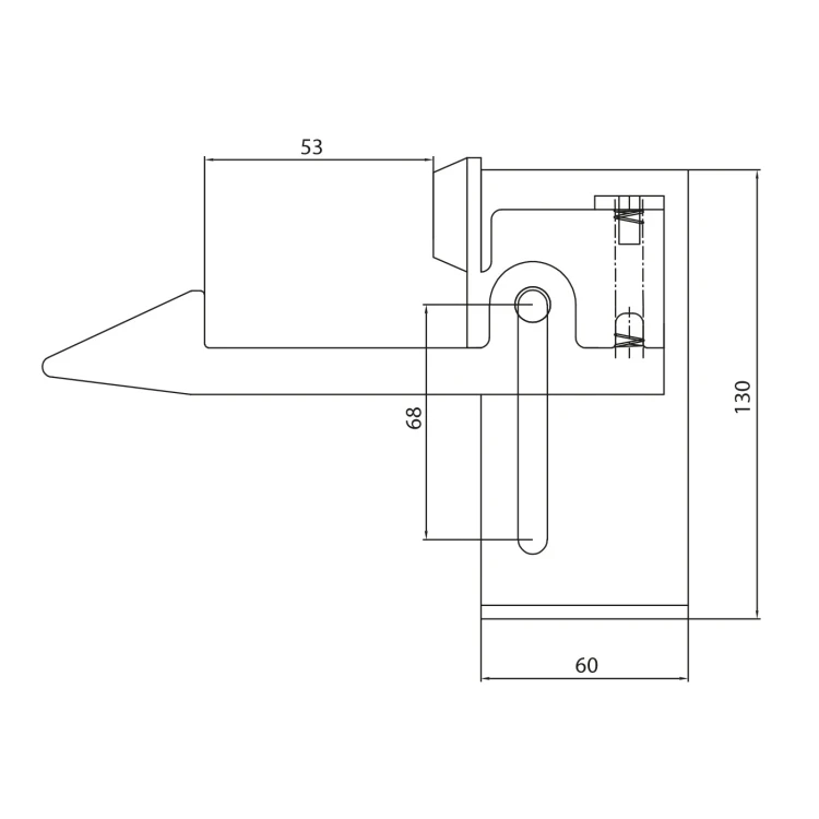 PSG adjustable gate stop for swing gates with lock – 50 mm catch, galvanised steel 001-444 (4)